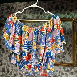 Sugarlips Multicolor Floral Off-Shoulder Blouse